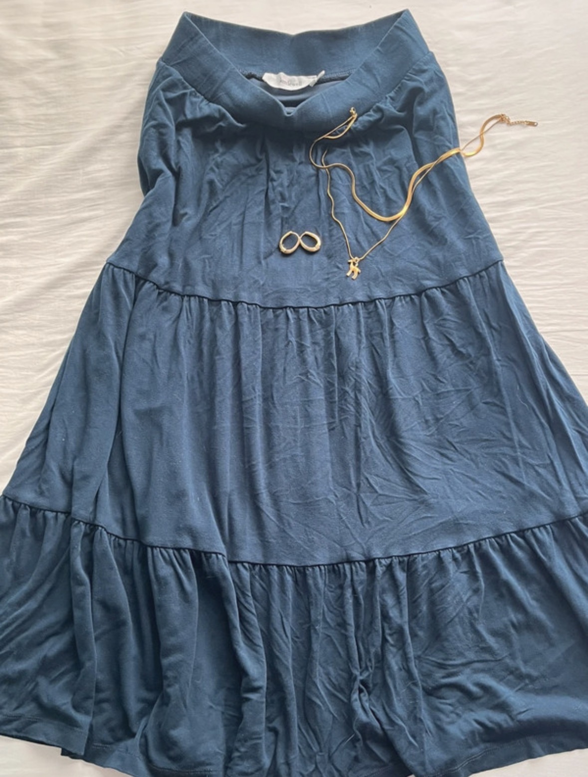 Effie Tiered Skirt Marine Navy