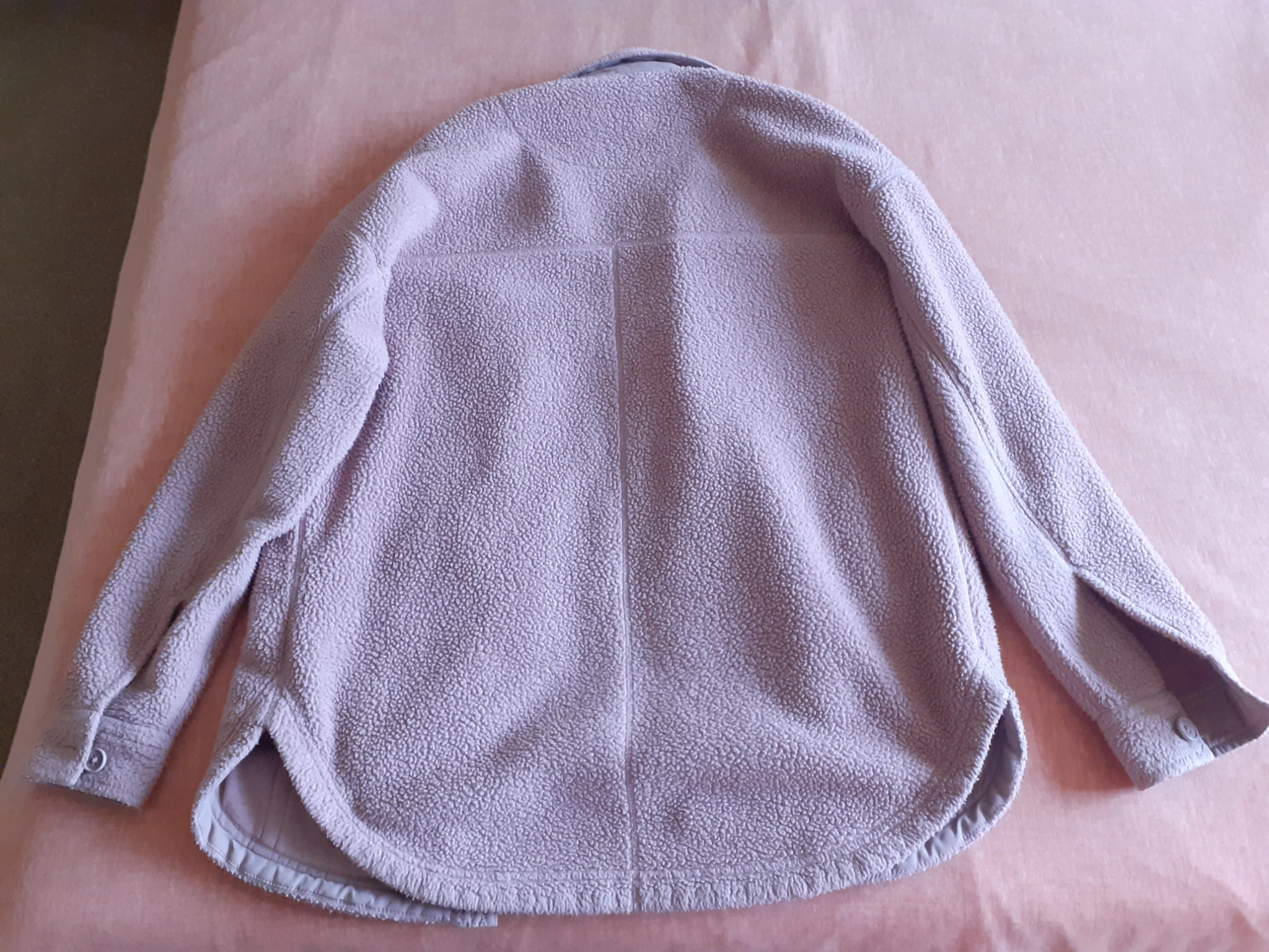 Recycled shirt style fleece with buttons