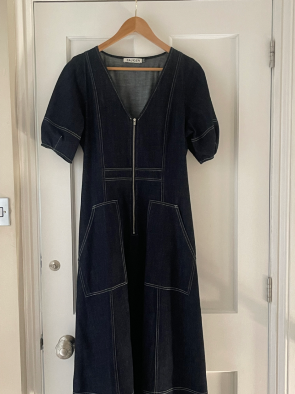 Coralie Organic Denim Dress Dark Denim