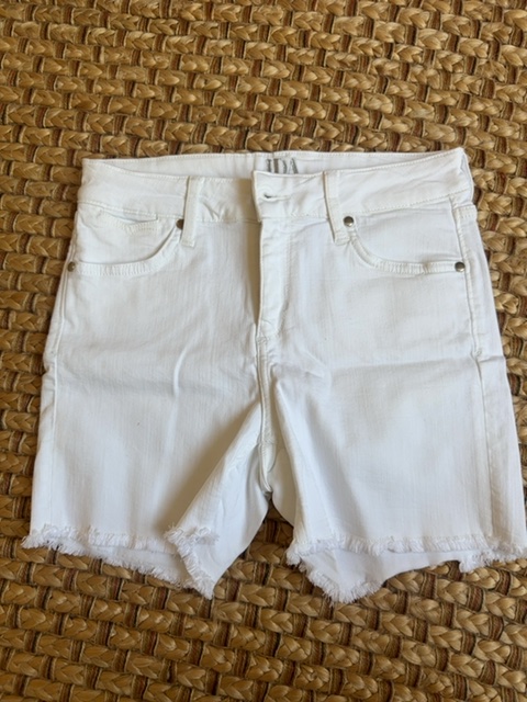 White denim shorts 
