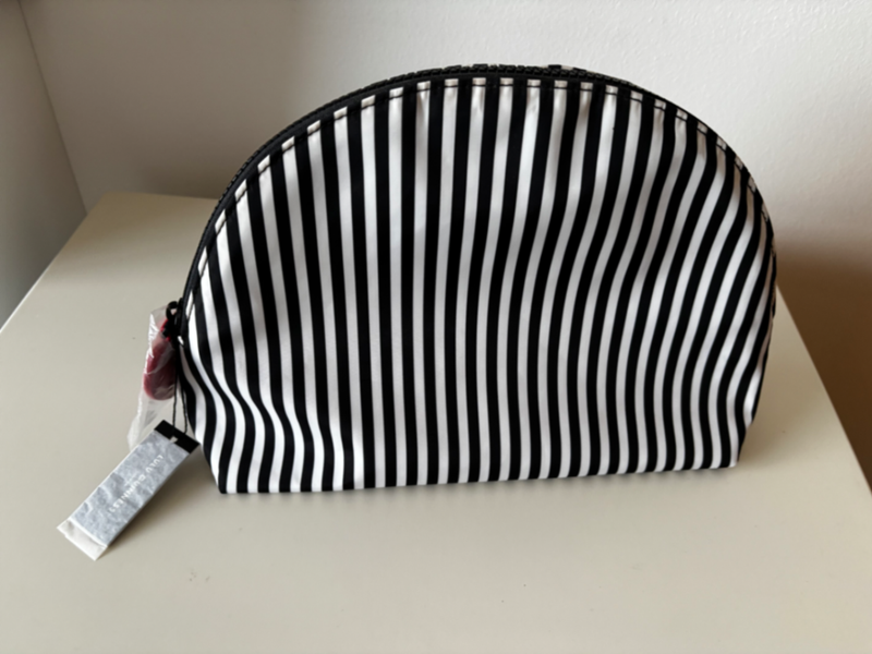 Heart and Stripes Nylon Crescent Pouch