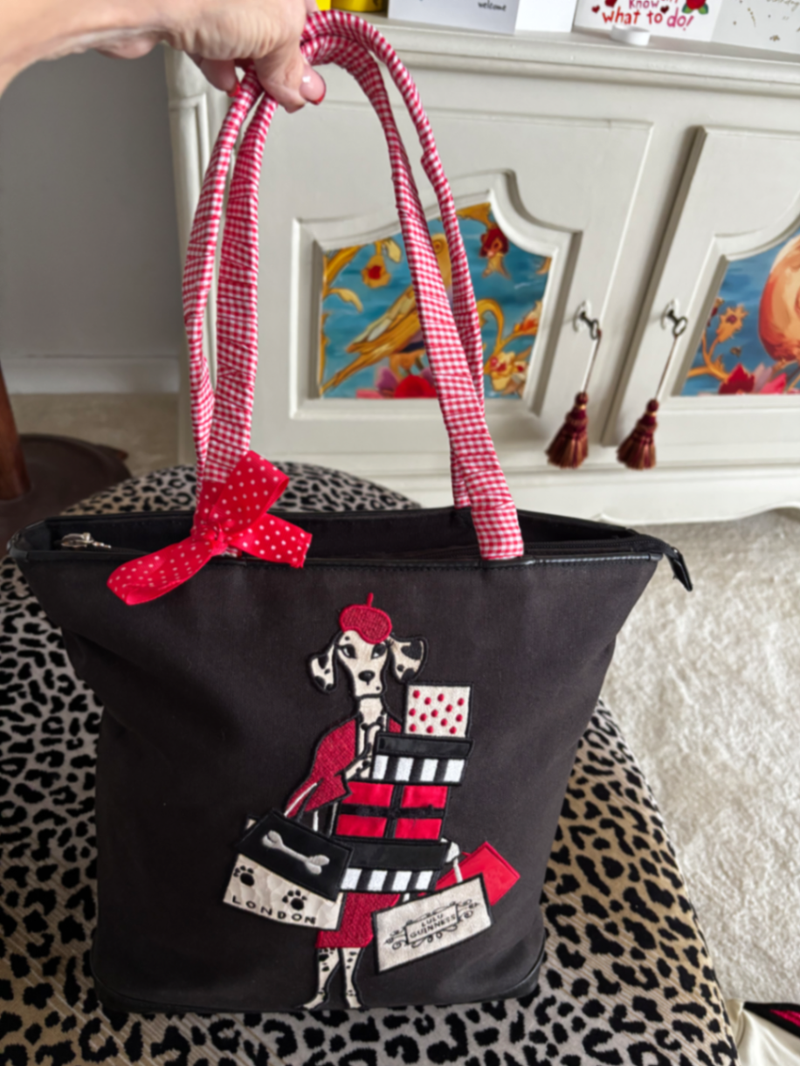 Dalmatian with shopping bags tote