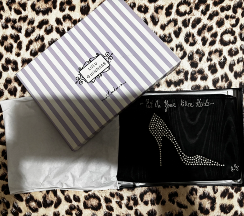 Put on your high heels large satin purse