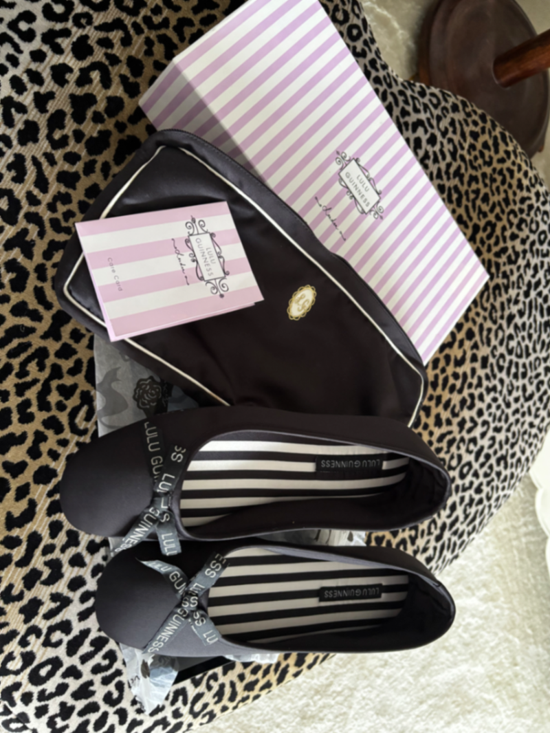 Slippers in satin bag complete with box
