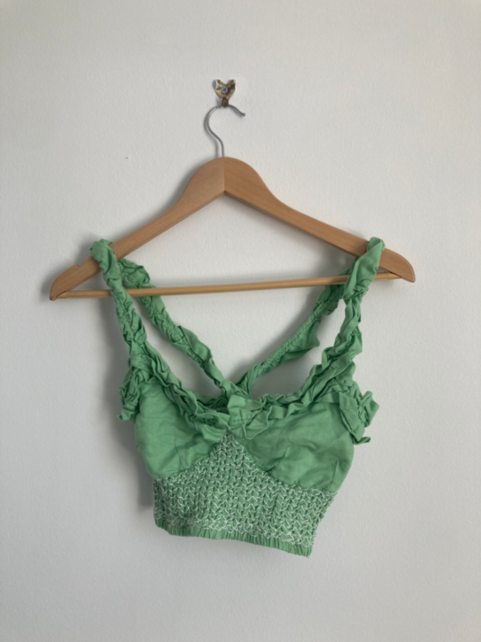 Green Scrunchie Top