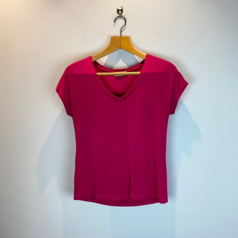 Kettlewell Fuchsia Modal Cara V Neck T-Shirt Size S Small 