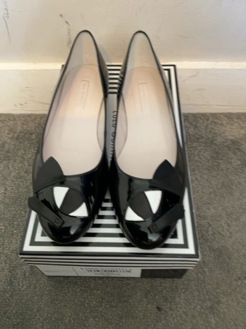 Lulu Guinness Kooky Cat Ellie Patent Leather Shoes Size 6/39