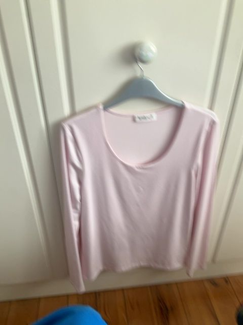 Soft Pink Long Sleeve Scoop Neck Top