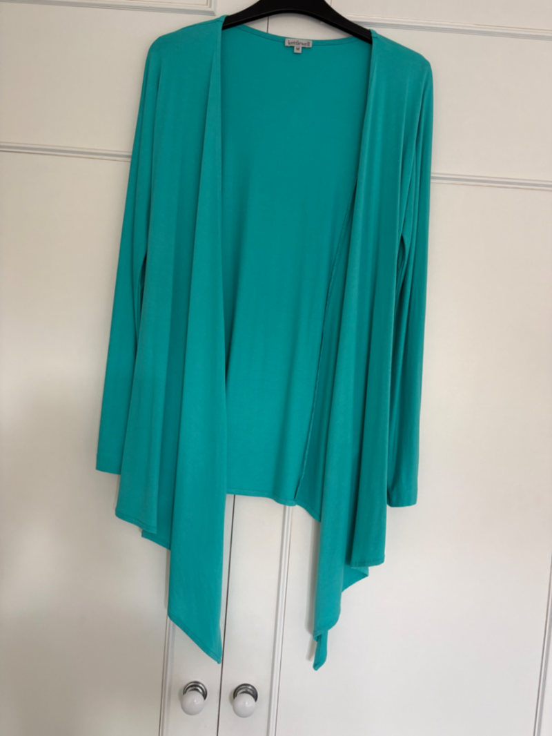 Kettlewell Teal Drape Cardigan Size M