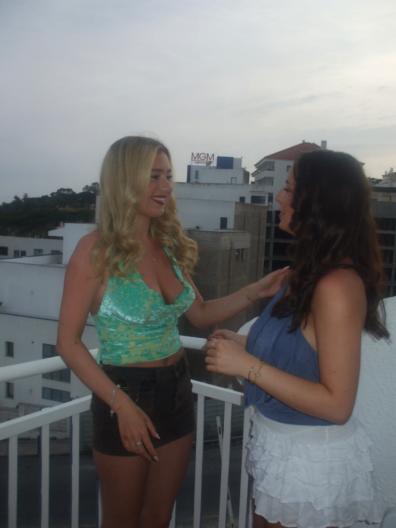 Green halter top