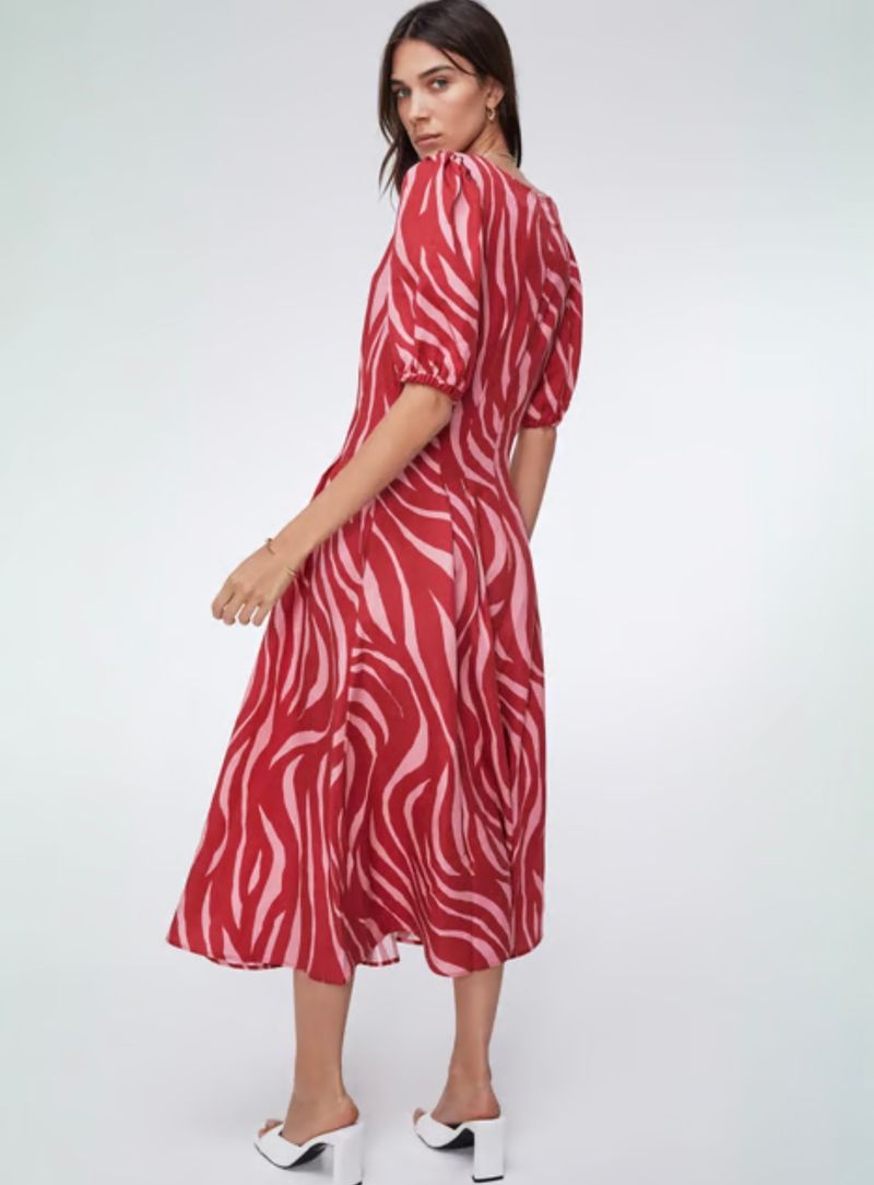 Jazlyn TENCEL™ Abstract Zebra Print Dress 
