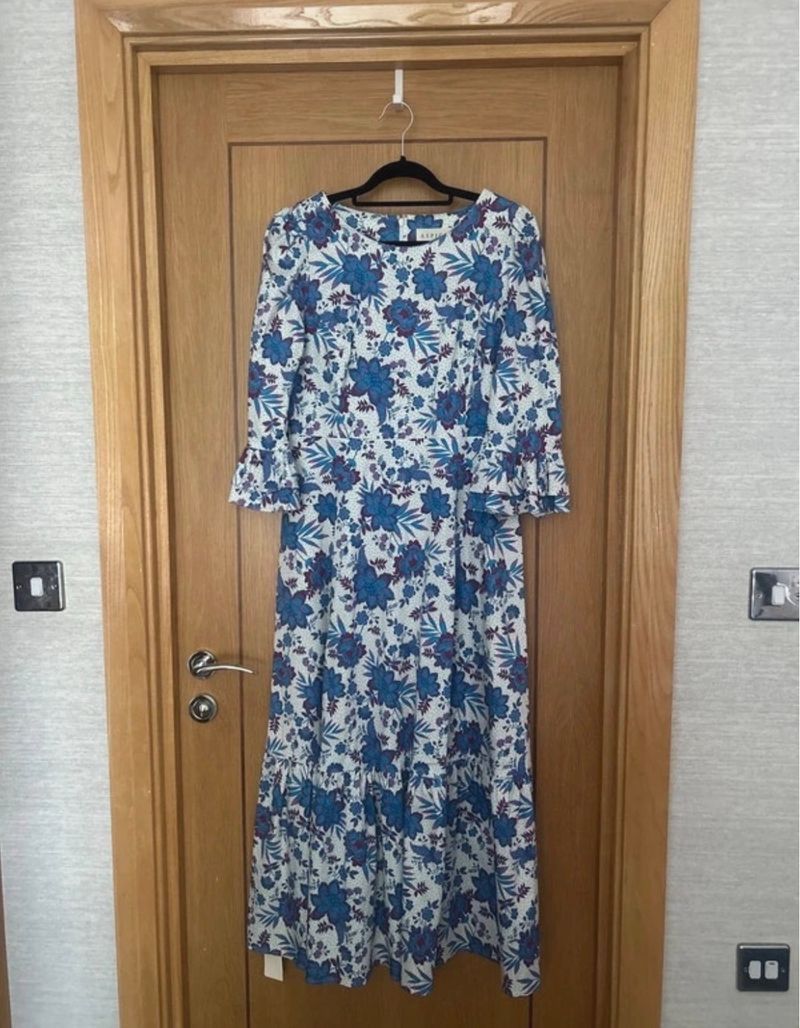 Victoria printed cotton sateen dress