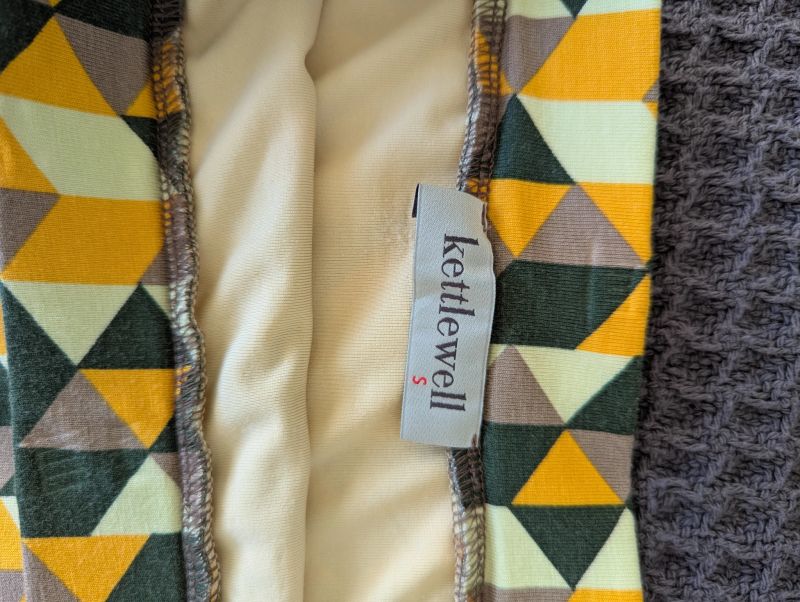 Geri Print Skirt in Olive Grove Geometric Triangle Size S