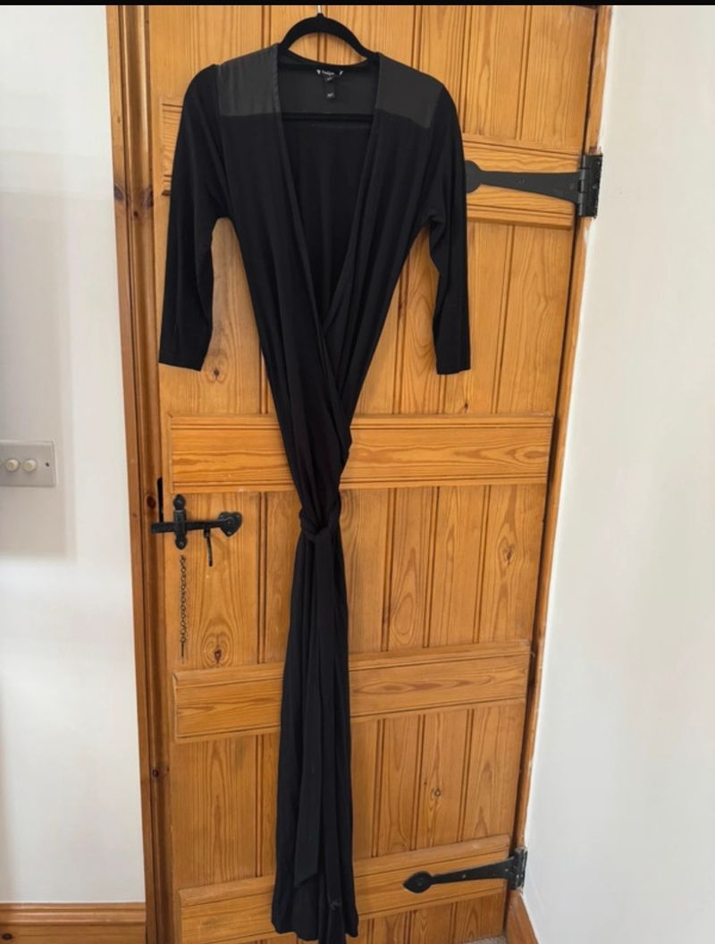 Baukjen Black Wrap Dress Long Jersey 