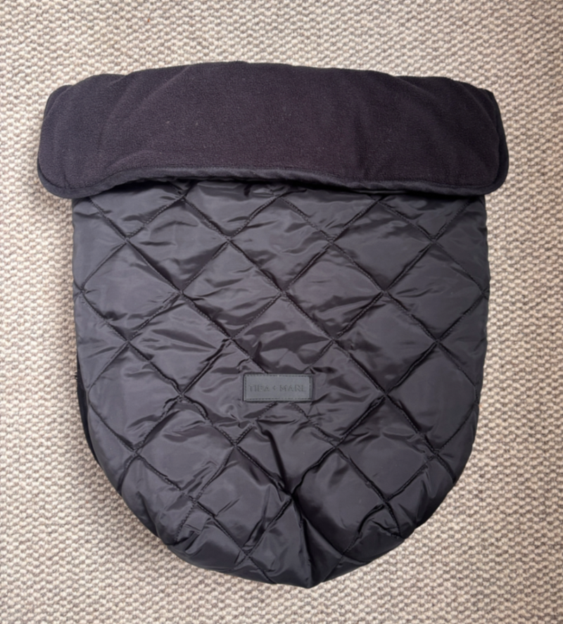 Universal Buggy Footmuff Black Quilted
