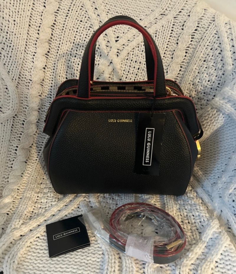 Paula Grainy Leather Black Red 
