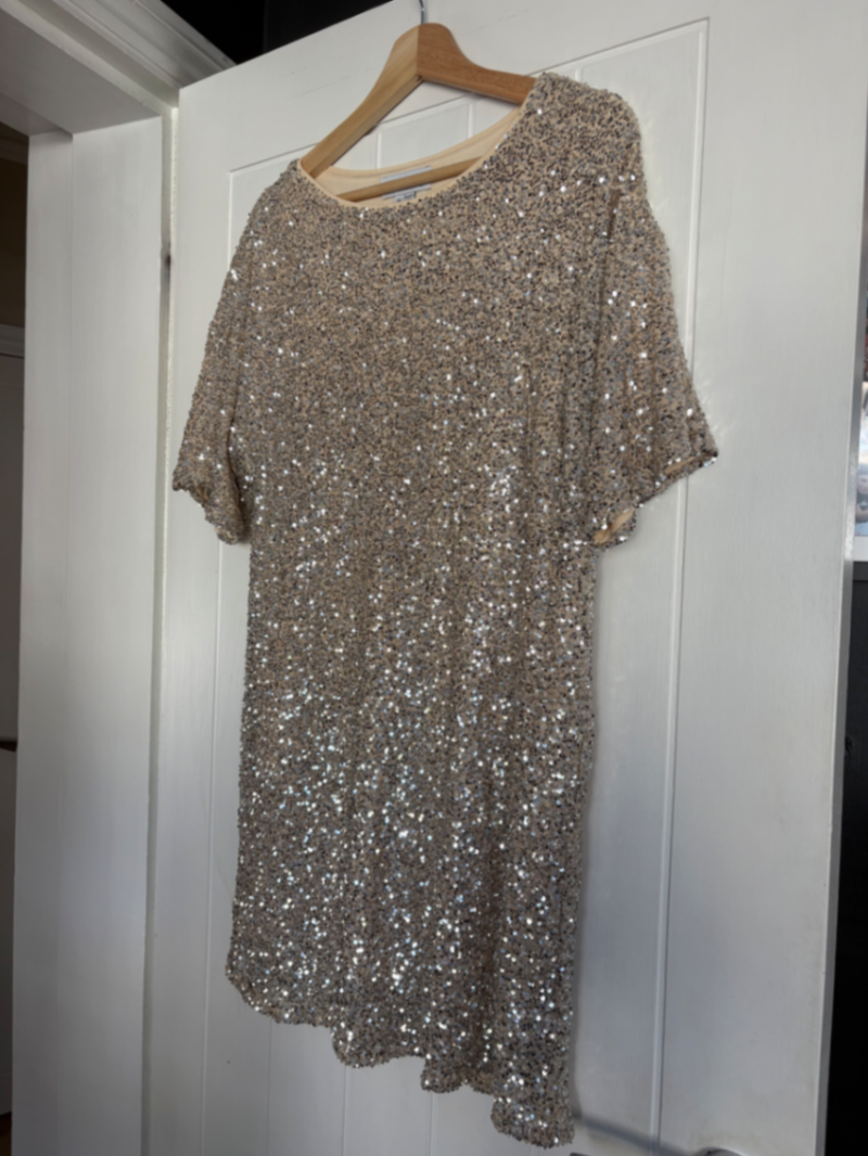 green aje dress - Flared long with cut-out detail button up front and main image 1