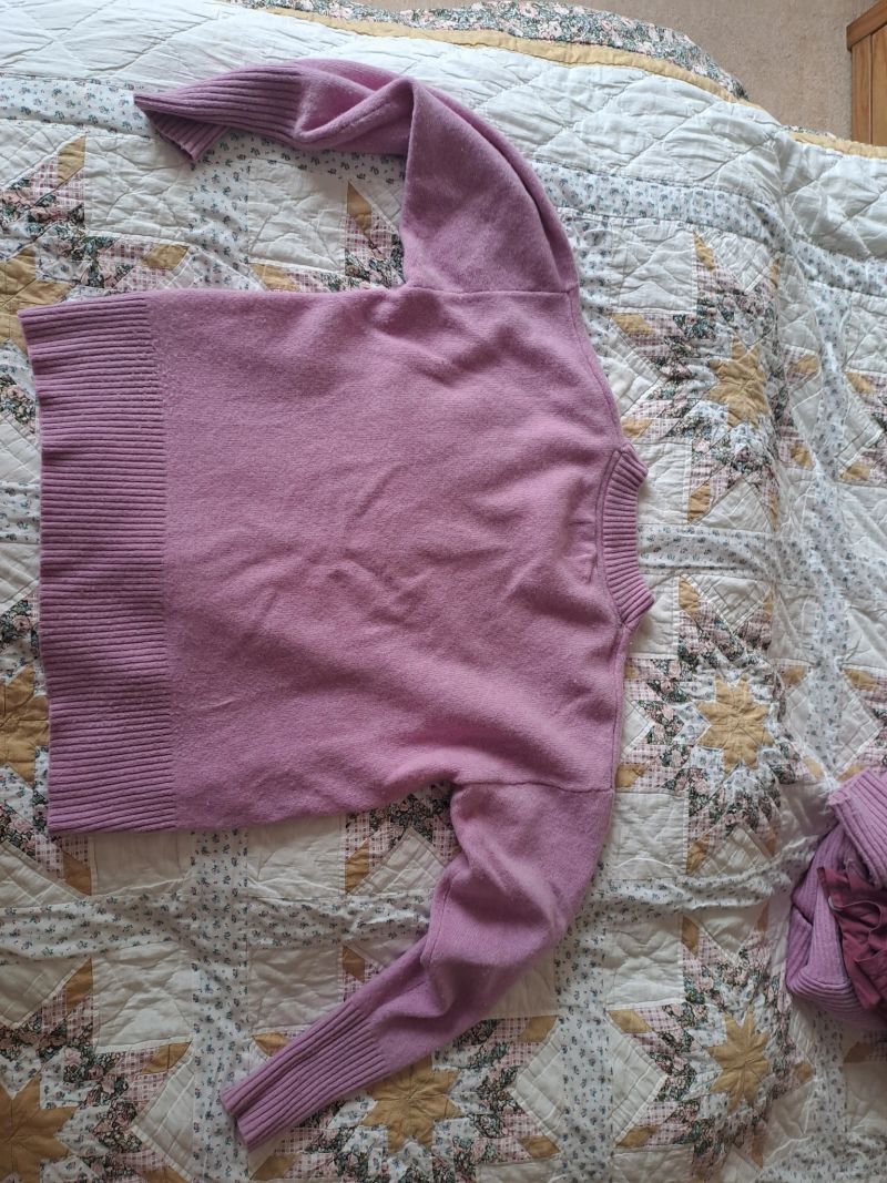 Throw On Knitted Crew Neck Jumper - Small