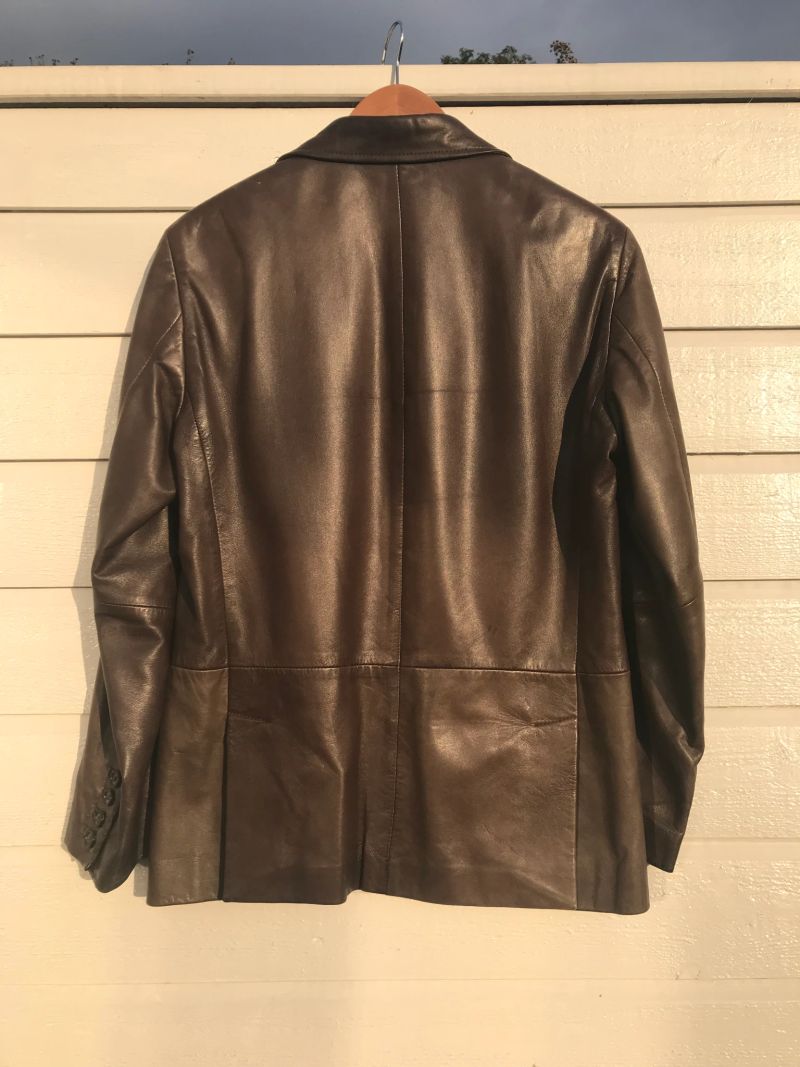 Hugo Boss leather blazer
