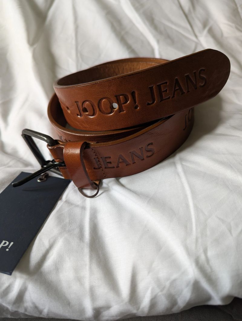 Herren Joop Ledergürtel neu mit Etikett Größe 34" Taille