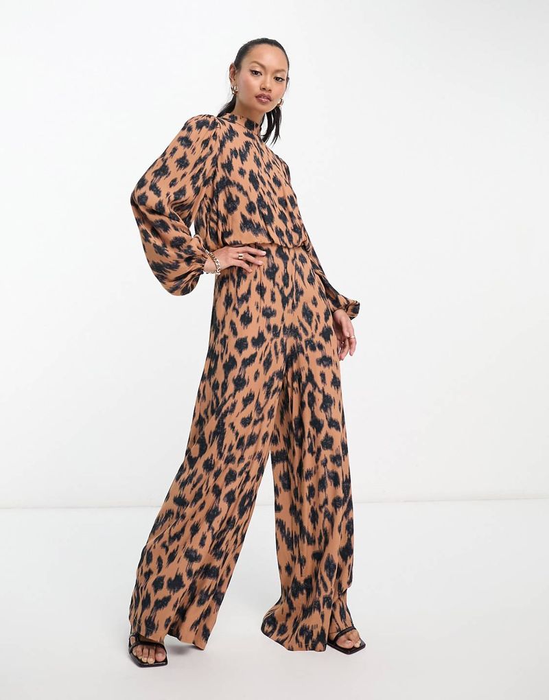 Animal print jumpsuit. Size 10 