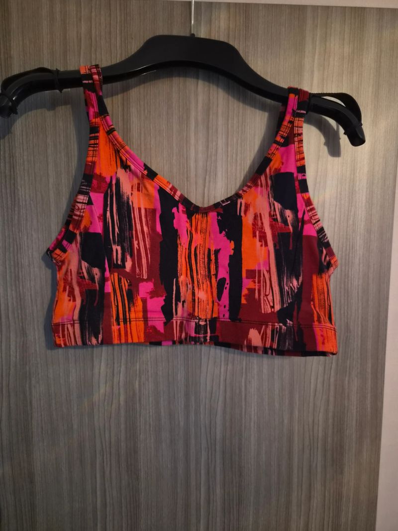 Unity bamboo crop top. Zenith print