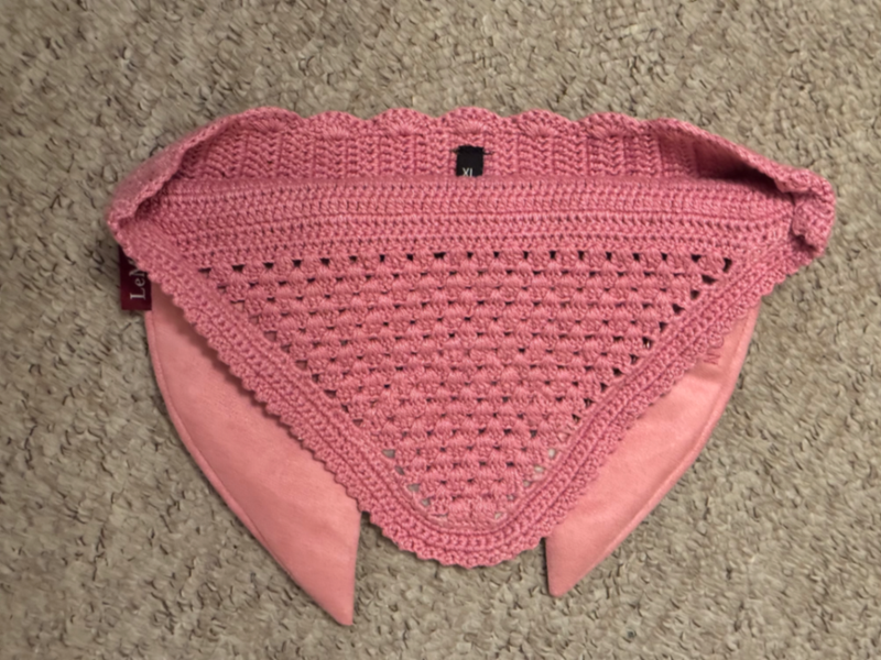 XL blush pink fly veil