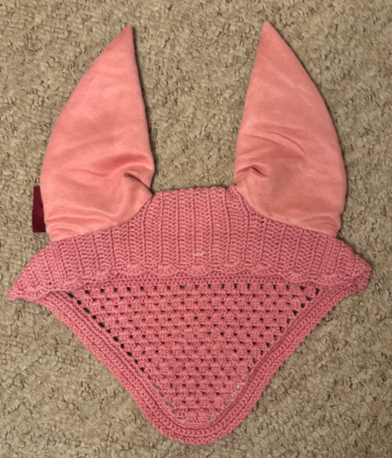 XL blush pink fly veil