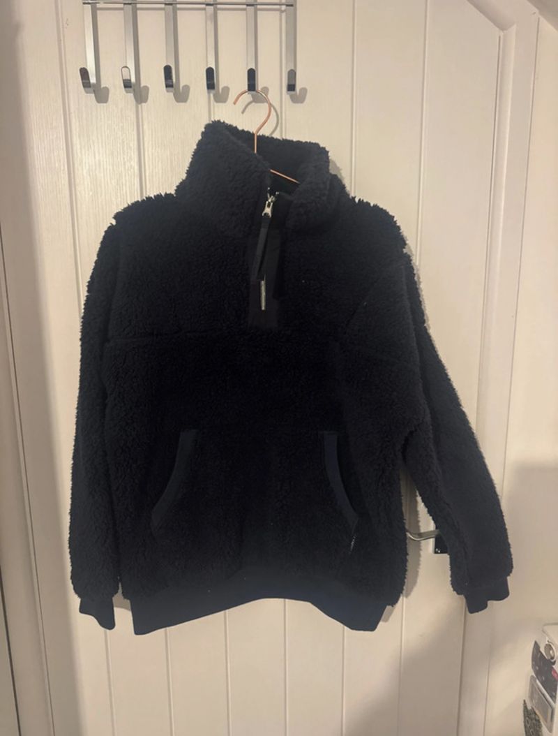 Navy  Teddy Fleece 1/4 Zip