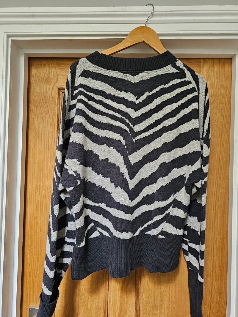 Throw On Knitted Crew Neck Jumper - Medium