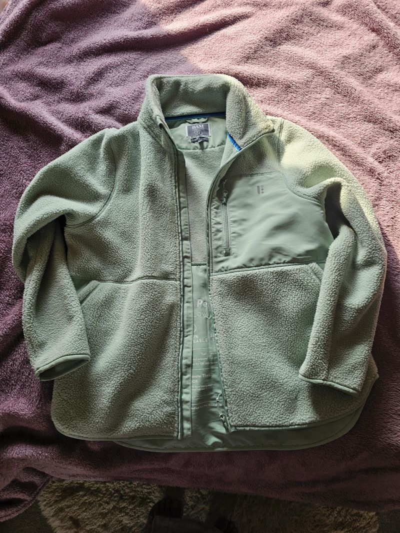 Lime green high performance fleece in Medium