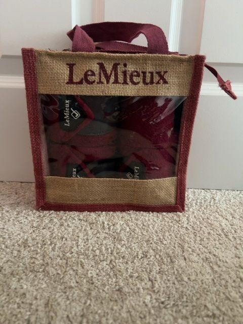 Lemieux burgundy leg wraps S/m
