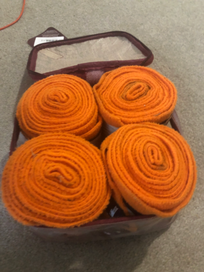 LeMieux Hi Vis Fleece Polo Bandages Tangerine