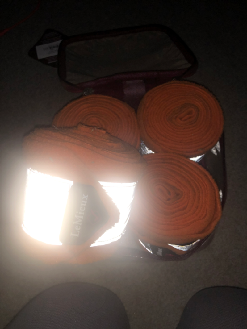 LeMieux Hi Vis Fleece Polo Bandages Tangerine