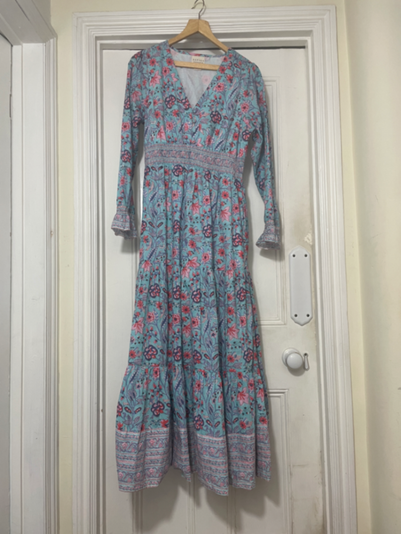 billie block print dress