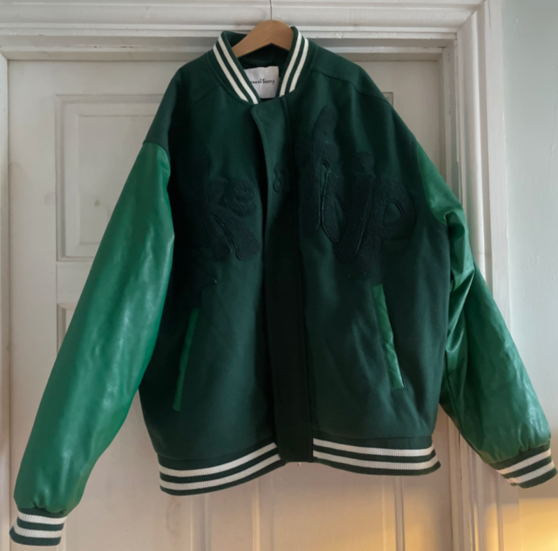 House of Sonny “Take a trip” green bomber jacket - oversized 8/10 - like new