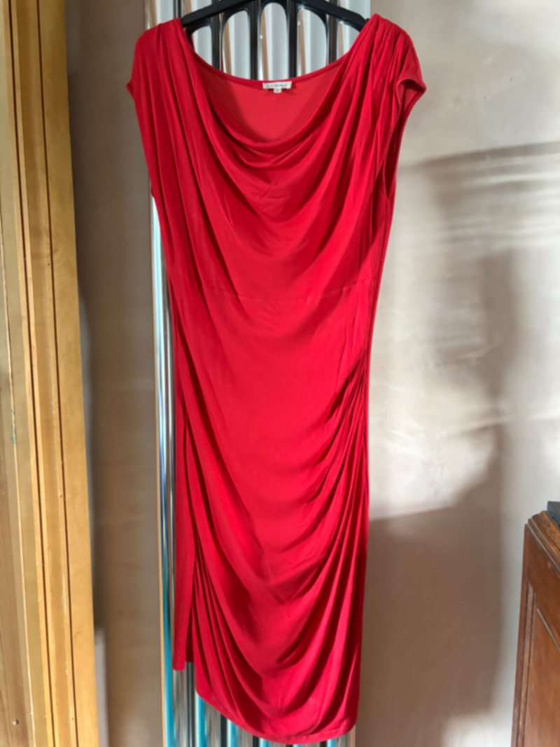 Kettlewell Red Lola Ruched Dress Size M