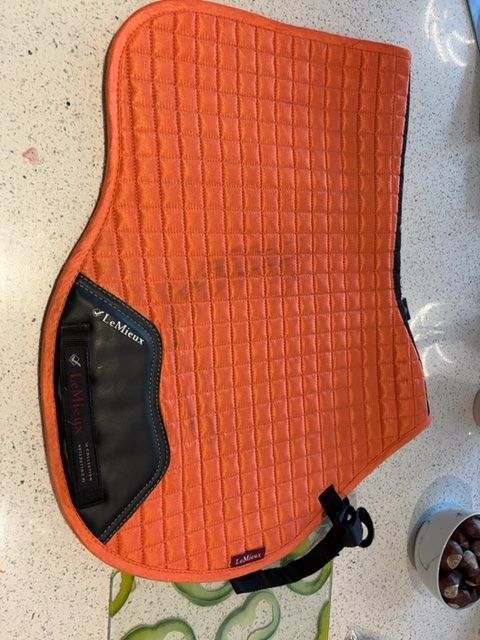 LeMieux GP Orange Quilted Horse Saddle Pad