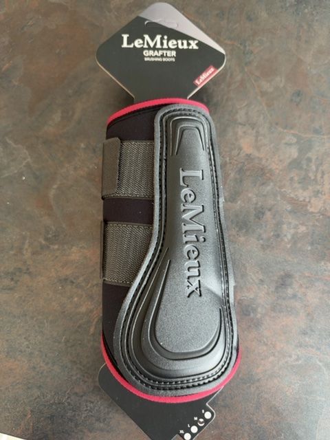 LeMieux Grafter Brushing Boots Pink Black