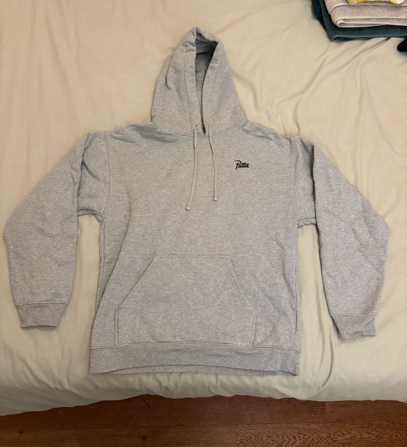 Patta Webbed Hooded Sweater (Melange Grey)