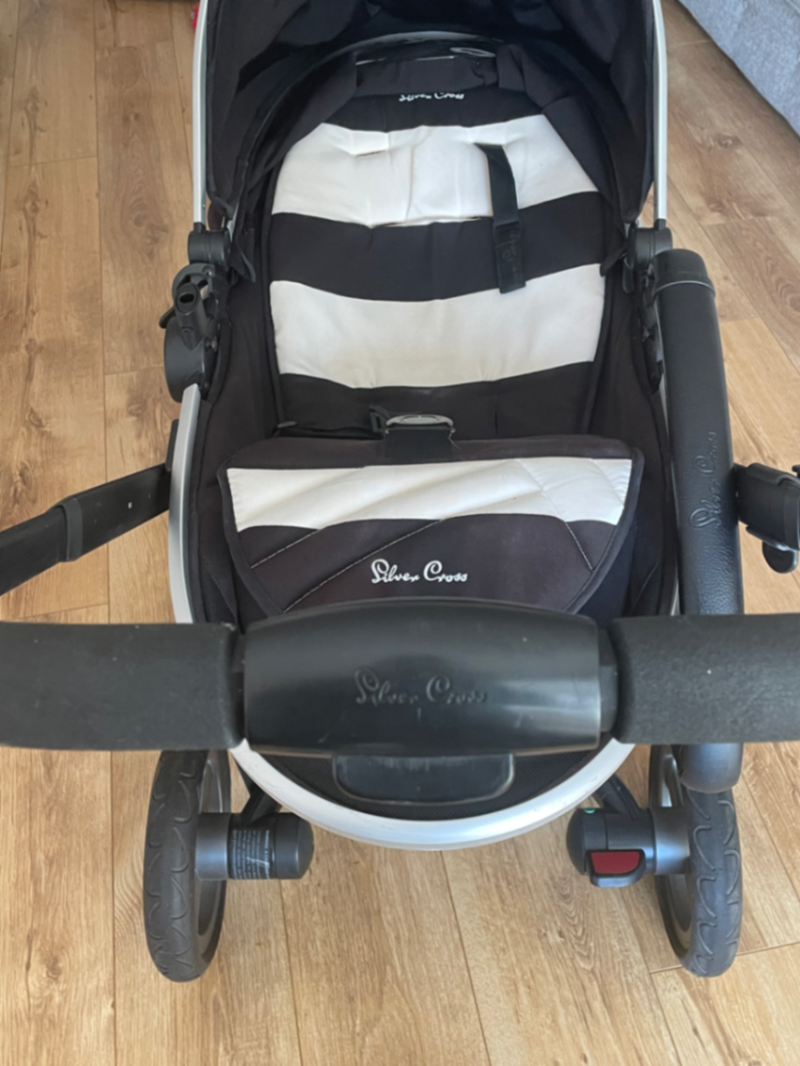 Silver Cross Surf Black White Pushchair Stroller