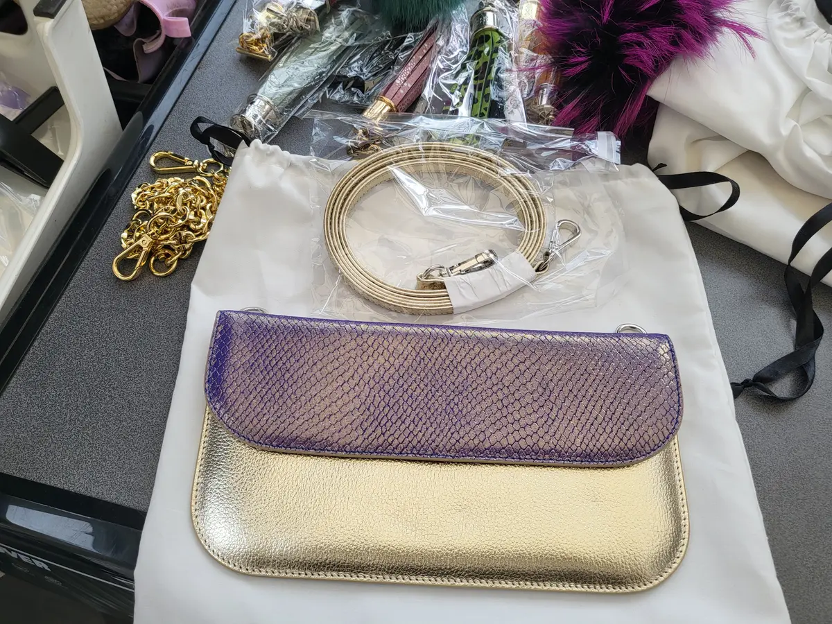 Purple sparkle and gold violet