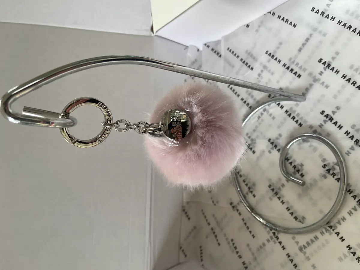 Pompom Tassel | Soft Lilac with Silver hardware