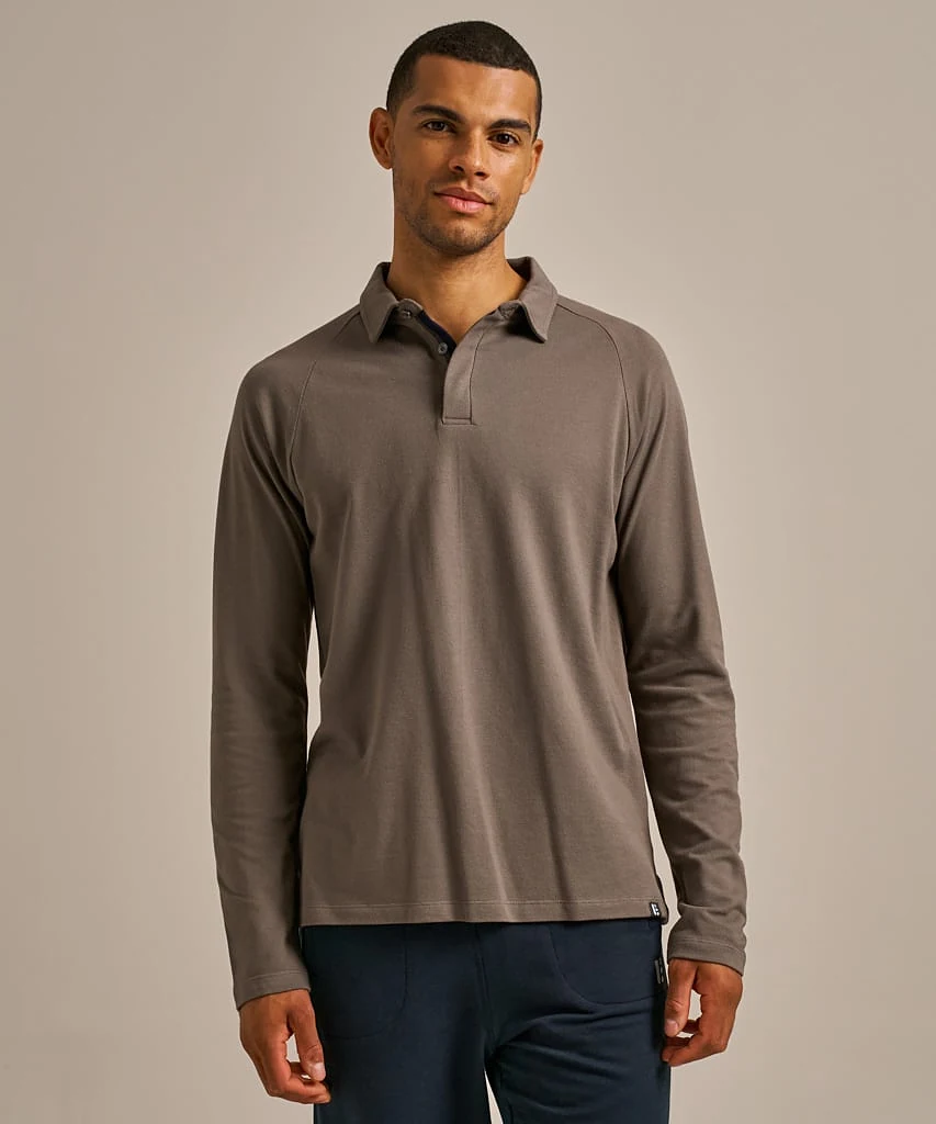 Themis Long Sleeve Pique Polo - Small