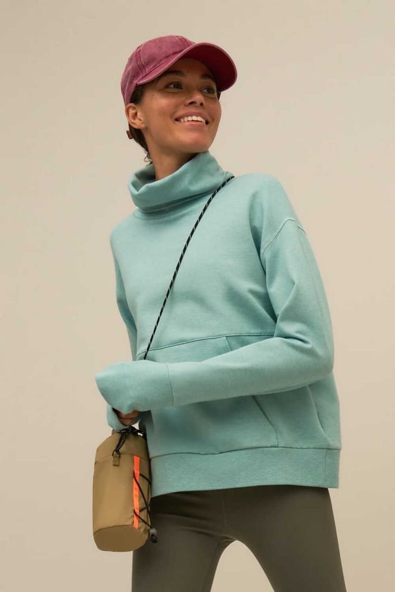 Bovey Funnel Neck Boxy Sweat - Small
