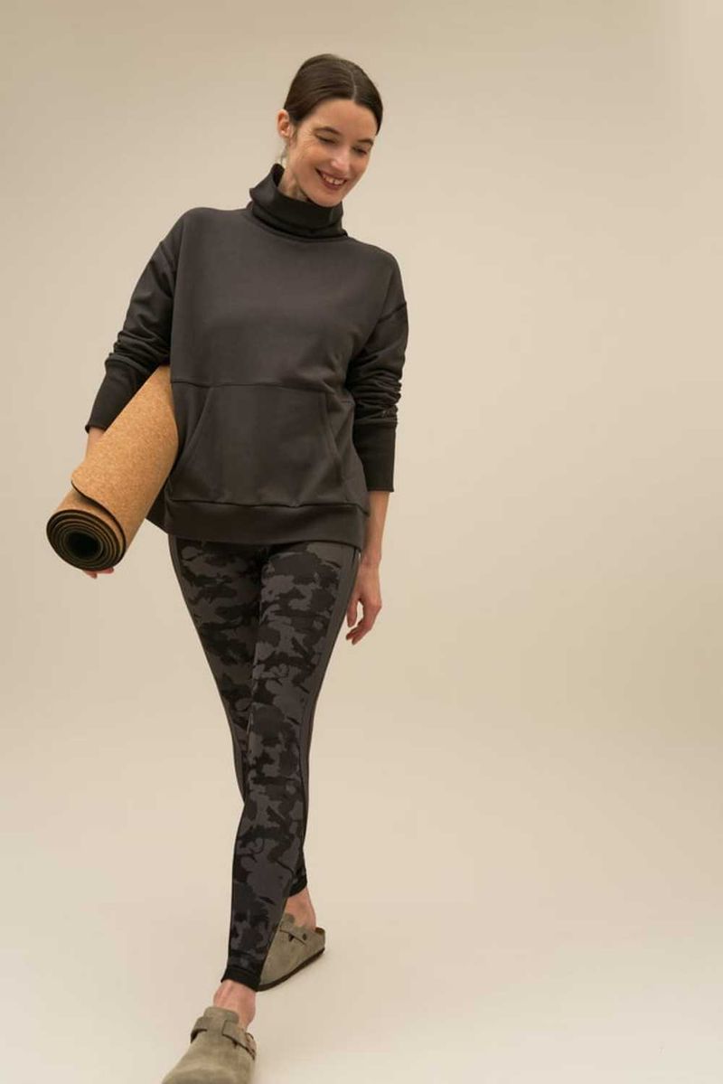 Bovey Cuello Embudo Sudadera Amplia - Small