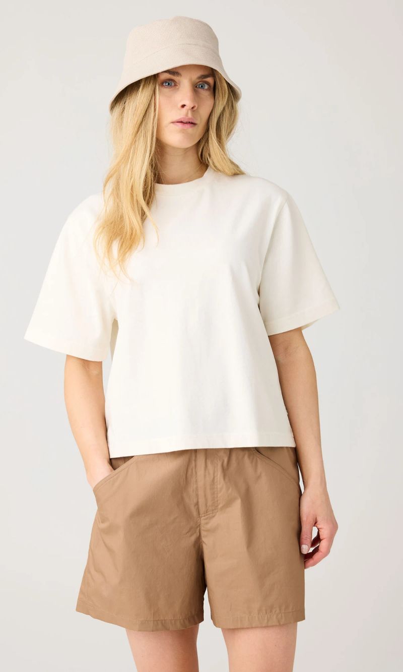 Knowledge Cotton Apparel • Relaxed Cotton T-Shirt • Egret