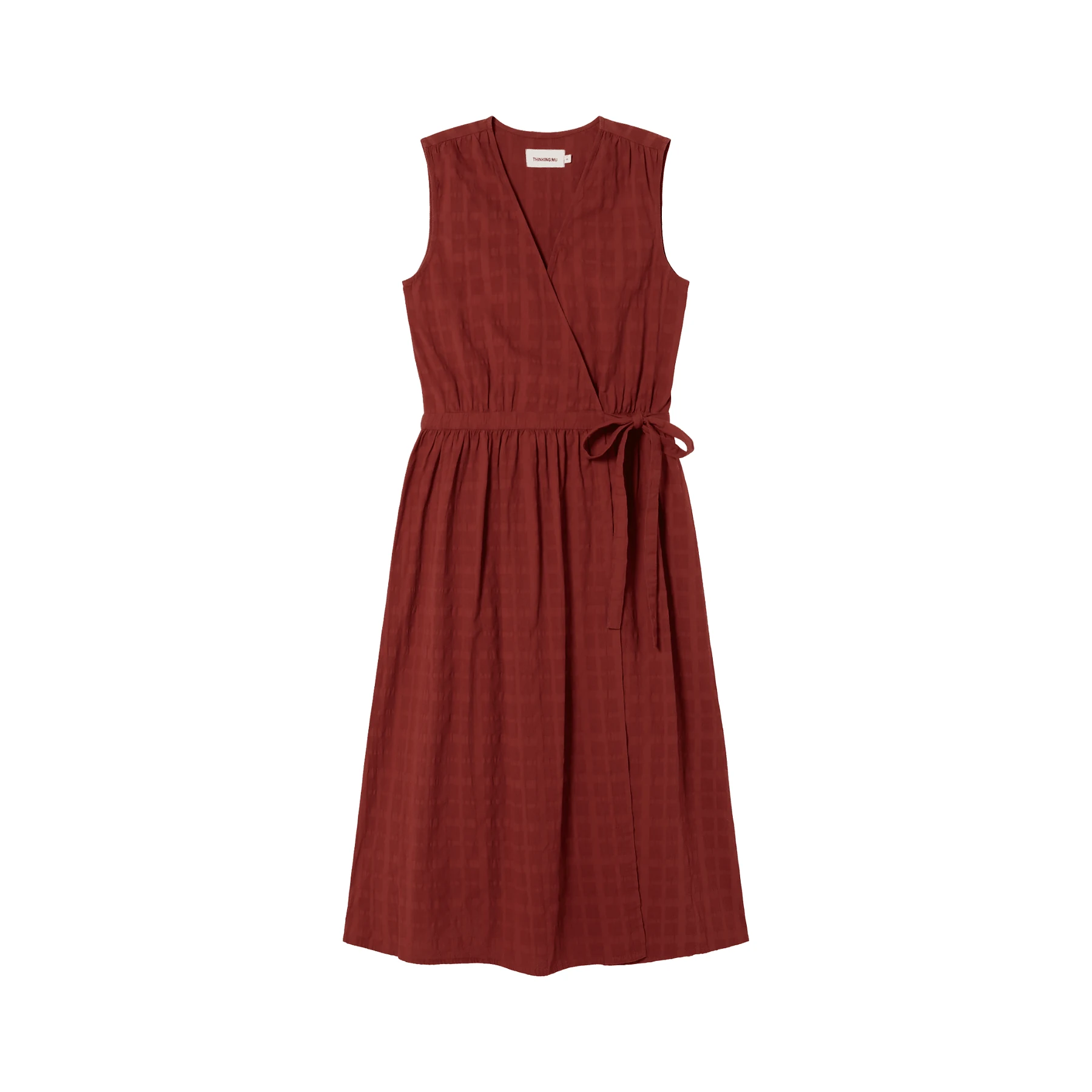 Thinking Mu • Cuadrito Amapola Dress • Orange Red