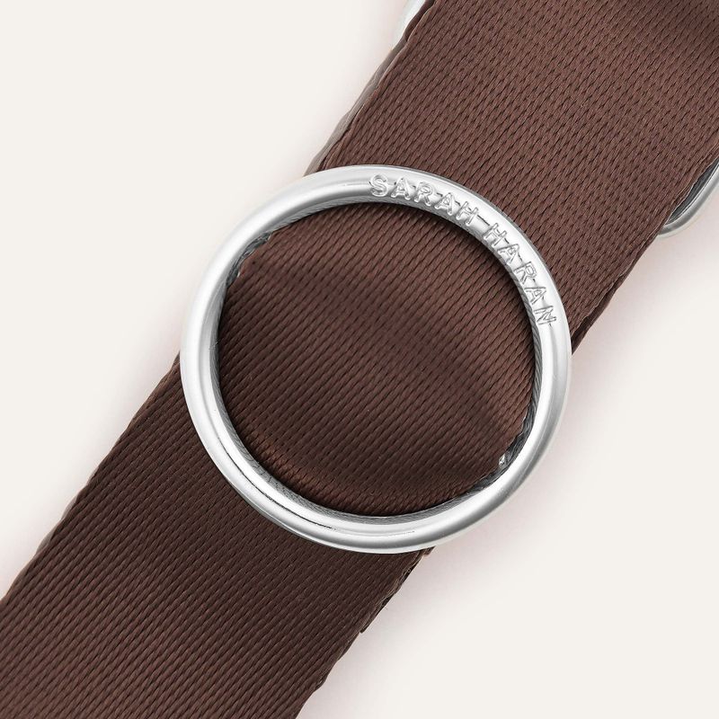 River Strap | Brown with Silver hardware