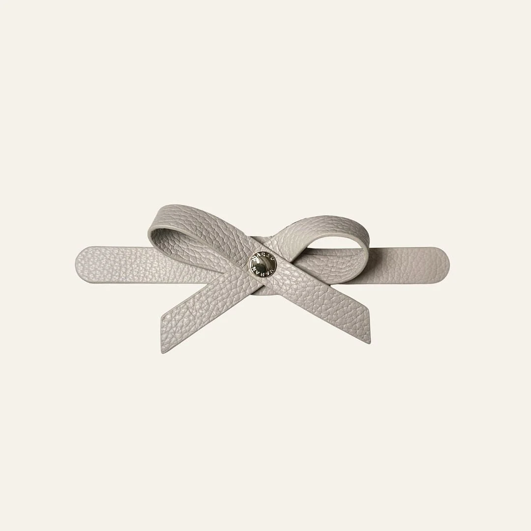 Petite Bow Mini | Porcelain with Silver hardware